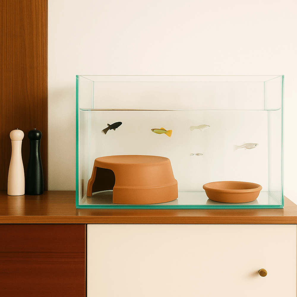 Hide Cave Ceramic - Caixa de Cerâmica Multifuncional para Répteis,