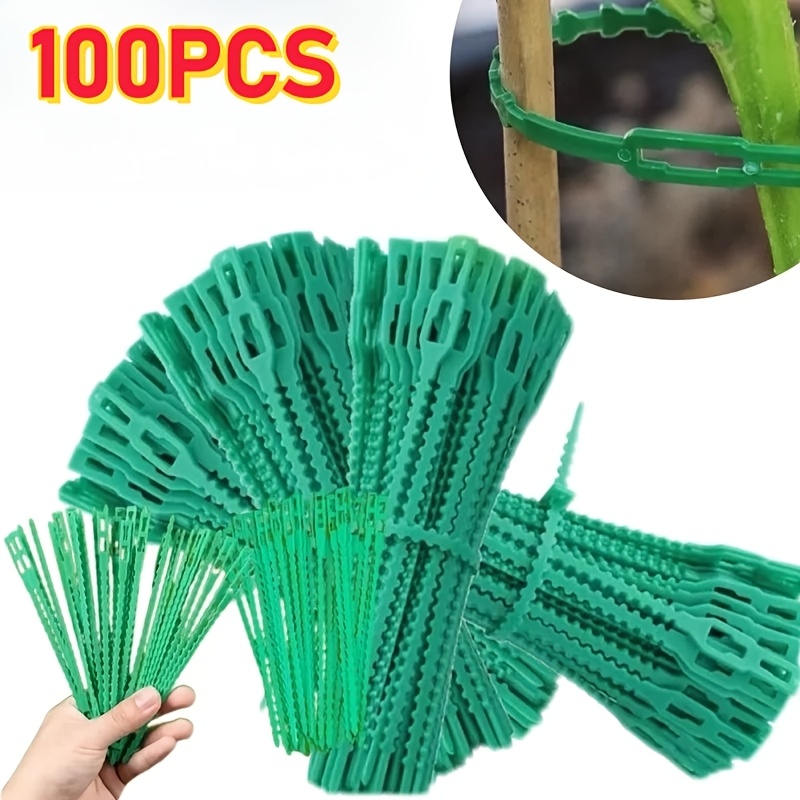 Vine Climbing Plastic - 100 Laços Ajustáveis Reutilizáveis para Plantas,