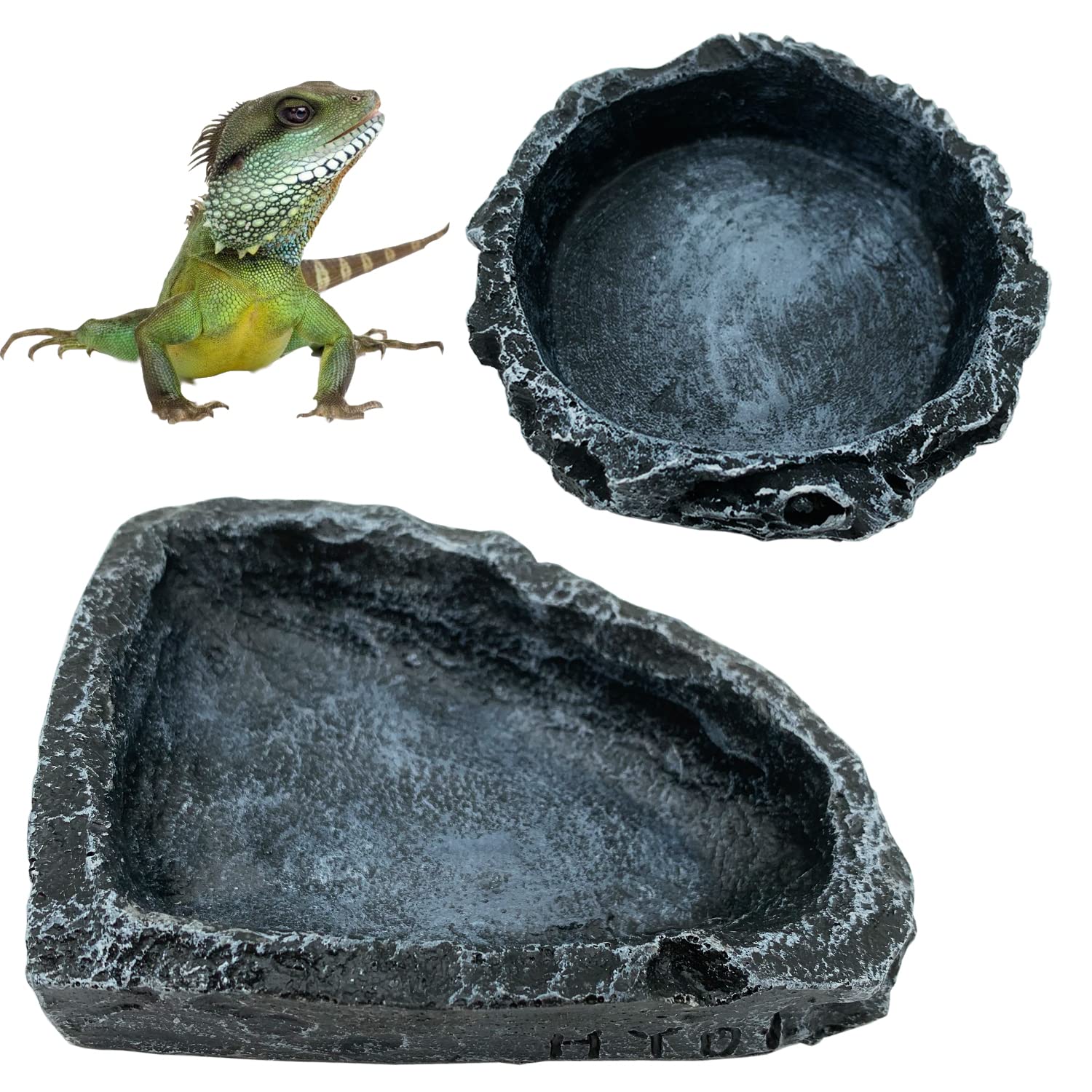Water Dish Reptile - Pacote com 1/2 Tigela de Canto