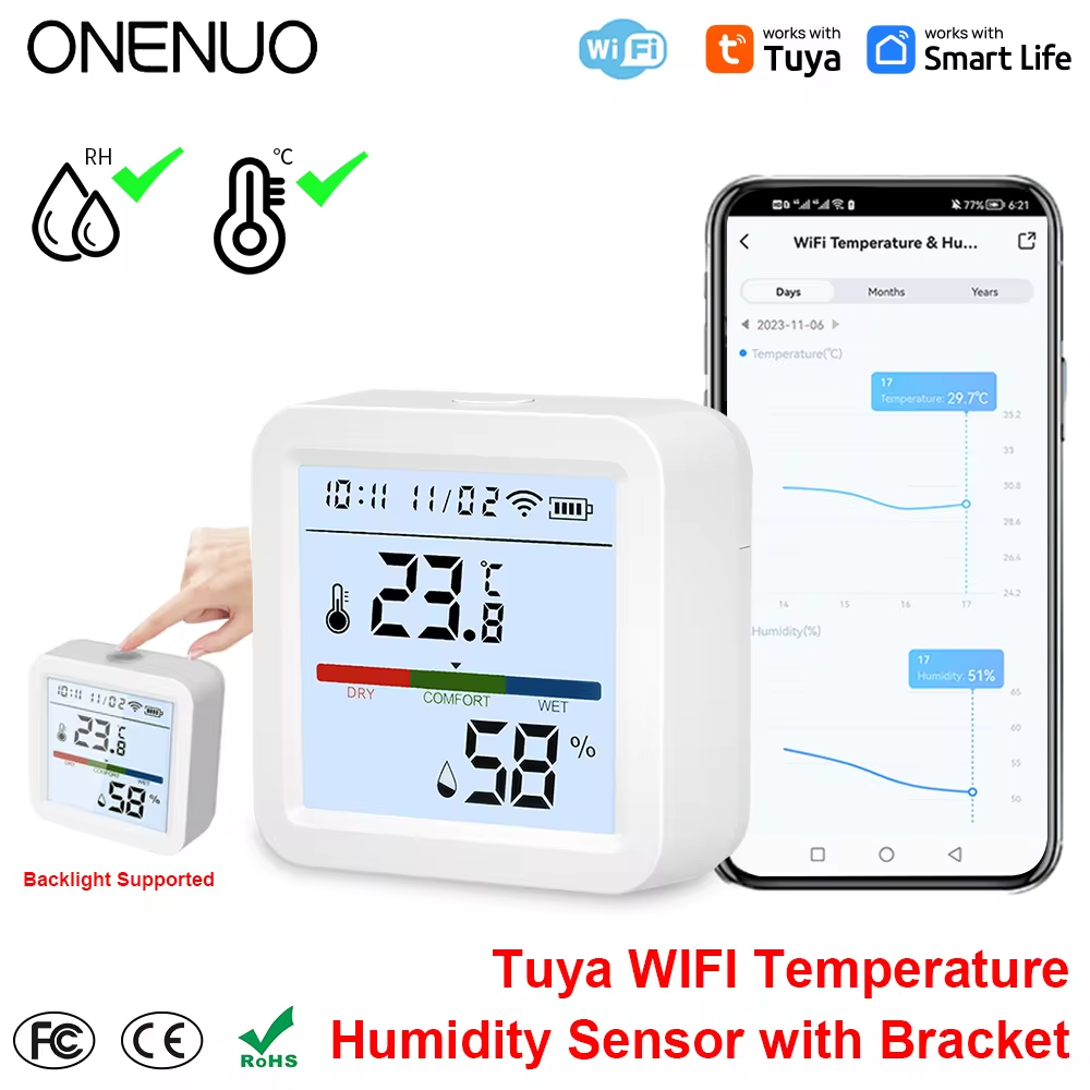 Digital Hygrometer Probe - Oninuo tuya wifi sensor de umidade