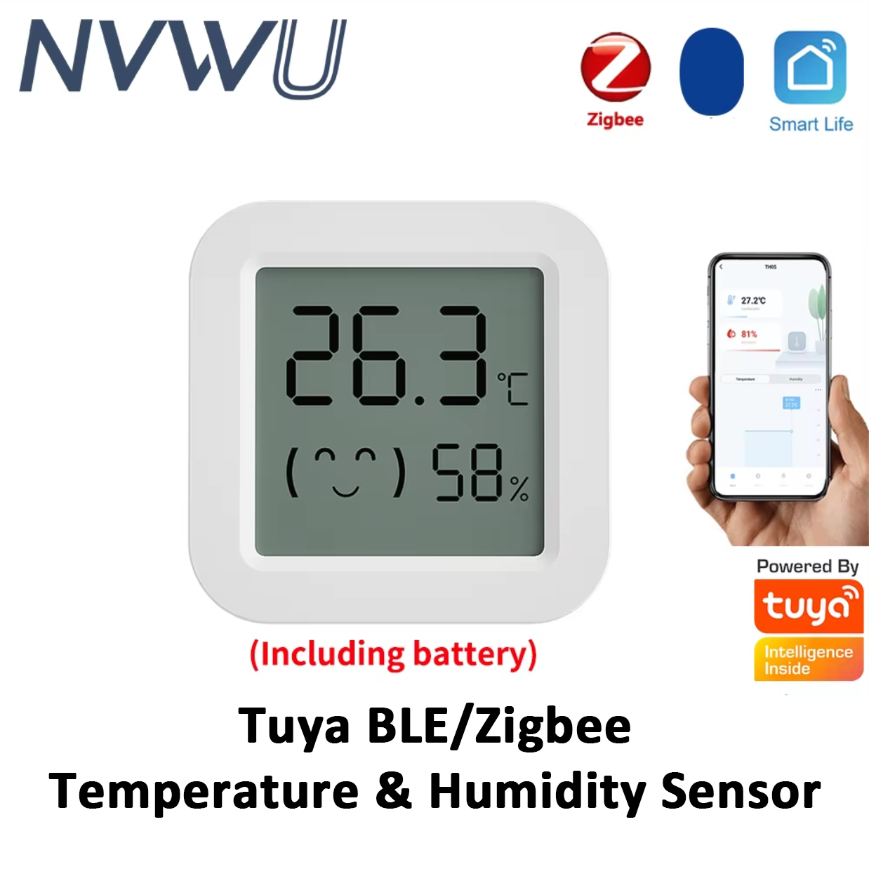 Digital Hygrometer Probe - Tuya zigbee sensor de umidade temperatura
