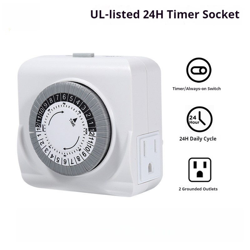 Timer Dual Outlet - Tomada de Temporização Mecânica de Dois