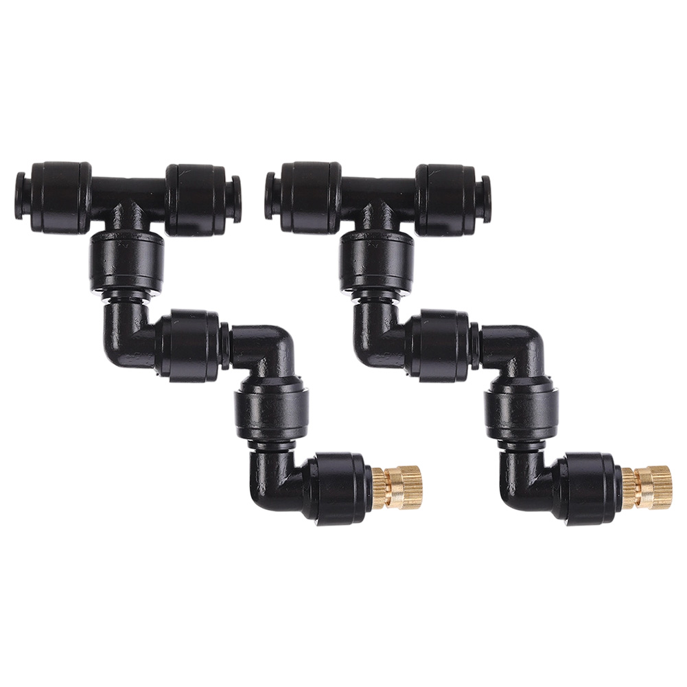 Misting Nozzle Reptile - 2 Bicos Atomizadores Pretos Ajustáveis 360