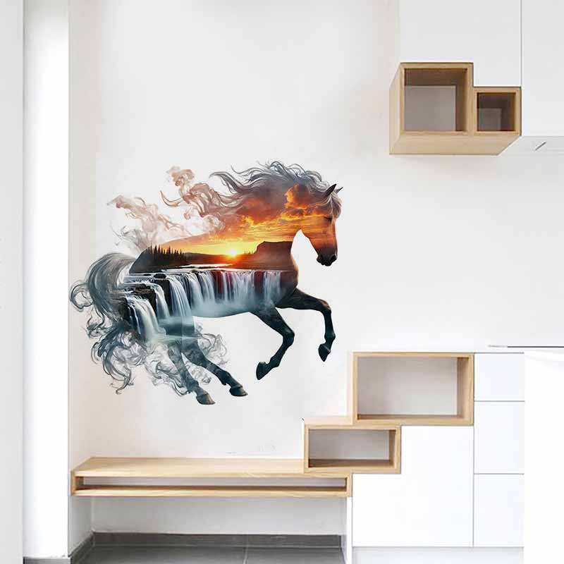 Pvc Panel Background - Adesivos de natureza com cavalo majestoso,