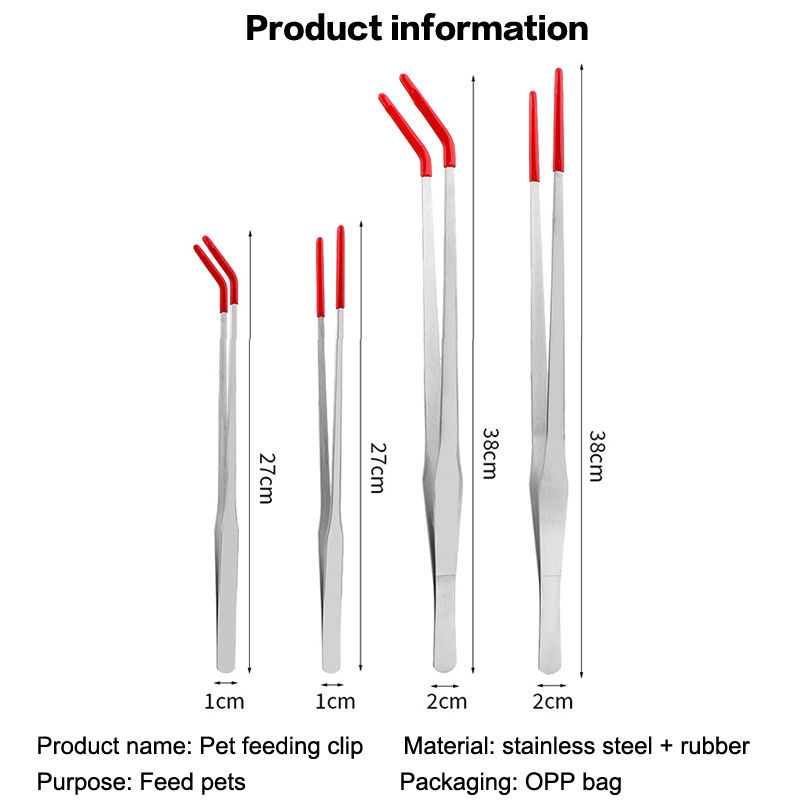 Feeding Tong Stainless - Pinças para Alimentação de Répteis com