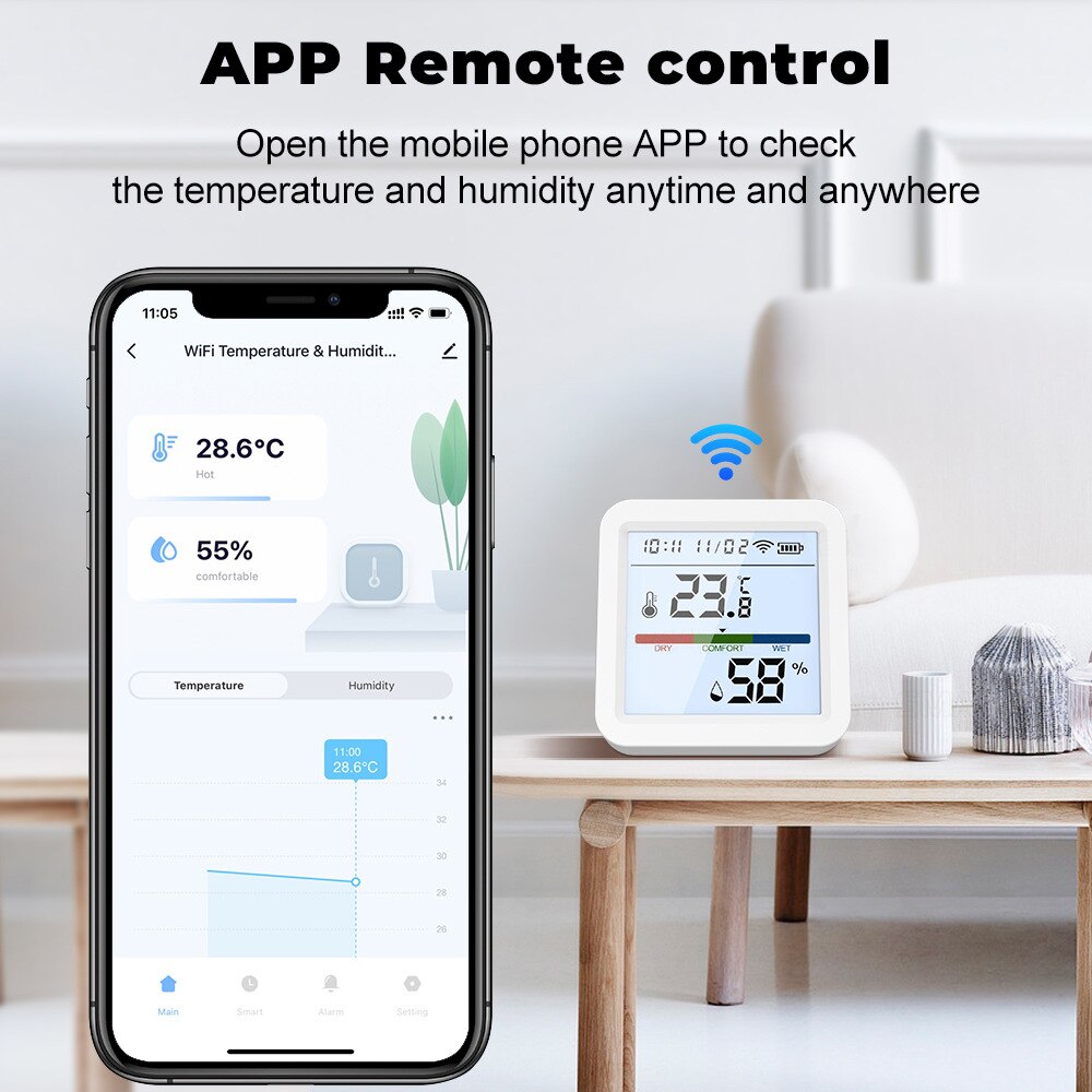 Tuya-Sensor de Temperatura e U - Digital Hygrometer Probe avaliação e preço