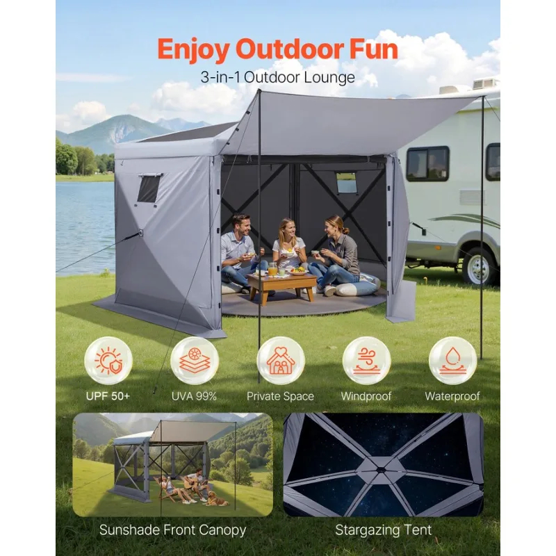 Tenda Gazebo de 12x12 pés com  - Screen Top Mesh avaliação e preço