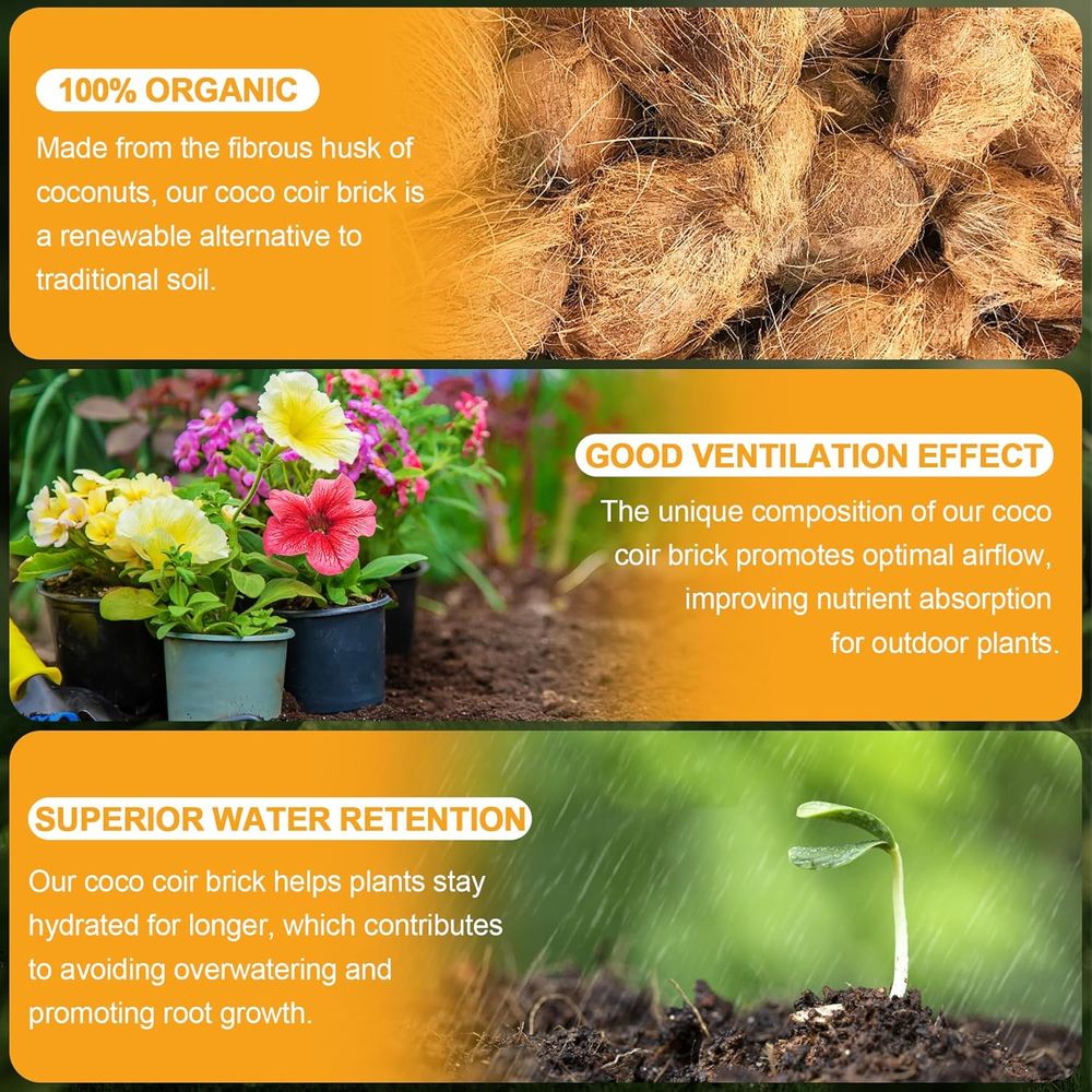 Coco Coir Orgânico em Blocos C - Substrate Coconut Fiber avaliação e preço
