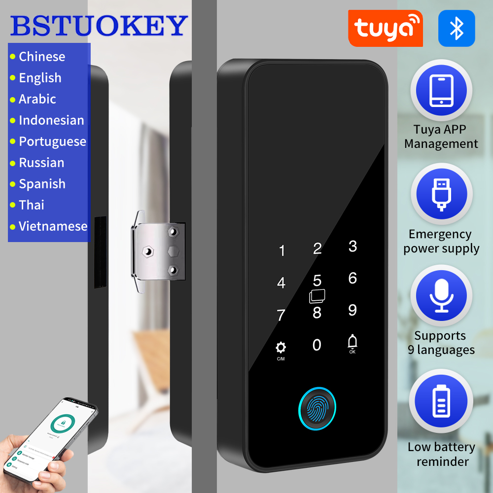 Tuya vida inteligente bluetoot - Glass Door Hinge avaliação e preço