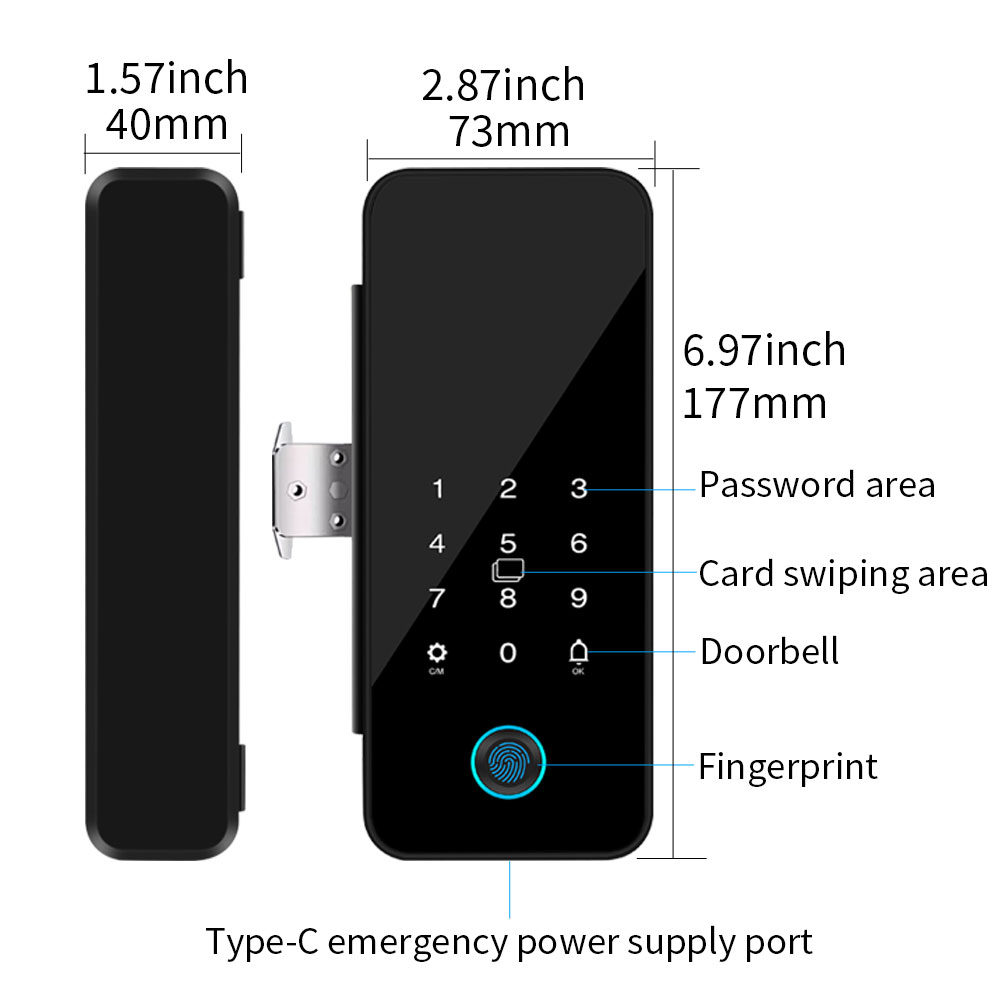 Tuya vida inteligente bluetoot - Glass Door Hinge avaliação e preço
