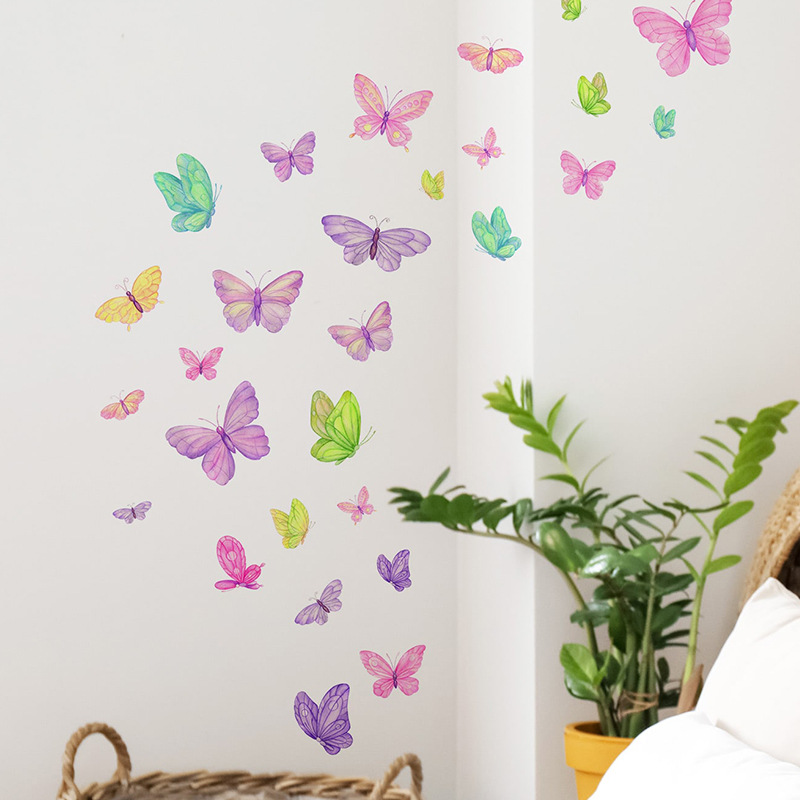 Adesivos de parede de borbolet - Pvc Panel Background avaliação e preço
