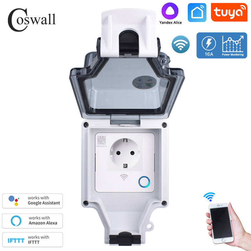 Coswall tuya wifi yandex alice - Timer Dual Outlet avaliação e preço