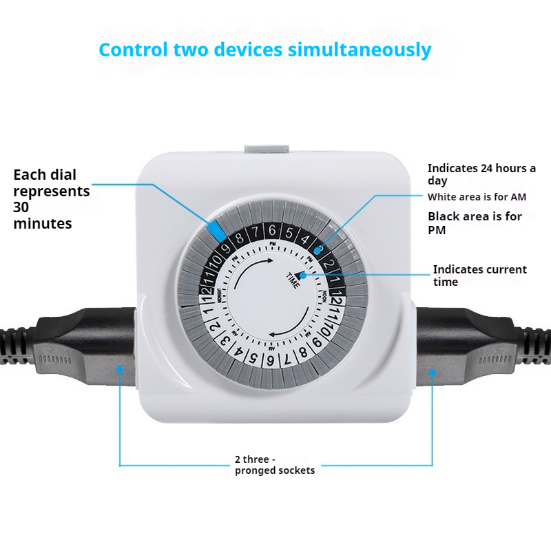 Tomada de Temporização Mecânic - Timer Dual Outlet avaliação e preço